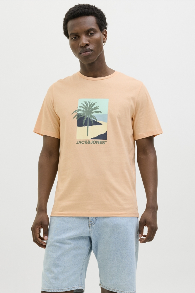 JJBARBADOS TEE SS CREW NECK 12269416 PEACH PARFAIT
